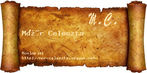 Mór Celeszta névjegykártya